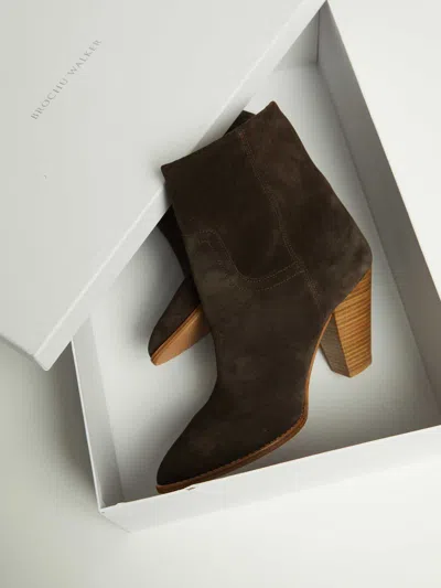 Brochu Walker The Marfa Suede Ankle Boot In Saddle Brown