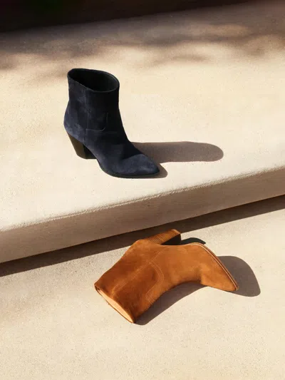 Brochu Walker The Marfa Suede Ankle Boot In Harbor Blue
