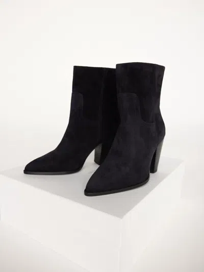 Brochu Walker The Marfa Suede Ankle Boot In Harbor Blue