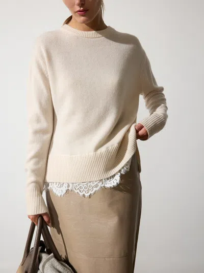 Brochu Walker The Marte Lace Looker In Almond With White