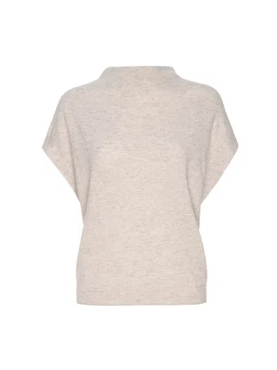 Brochu Walker The Morten Funnel Neck Top In Mist Mélange