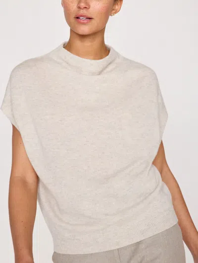 Brochu Walker The Morten Funnel Neck Top In Mist Mélange