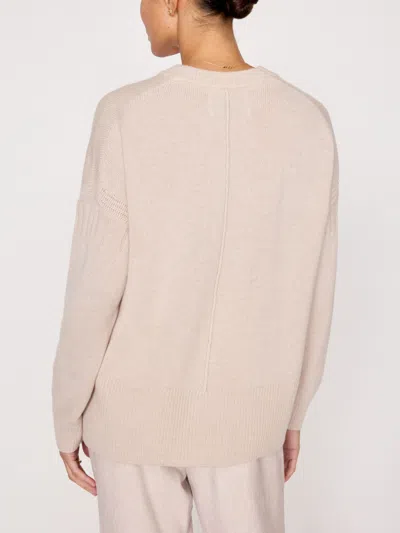 Brochu Walker The Noah Crewneck Sweater In Almond Buff Mélange