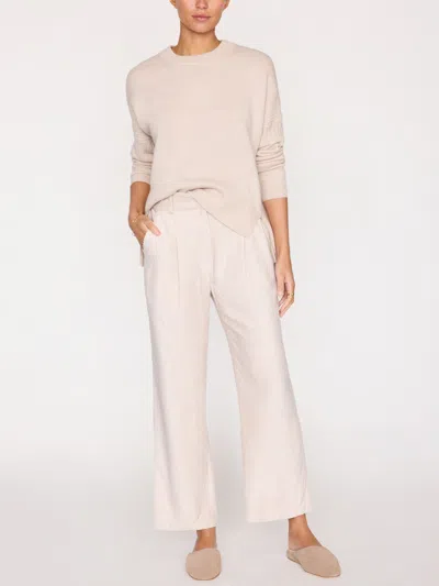 Brochu Walker The Noah Crewneck Sweater In Almond Buff Mélange