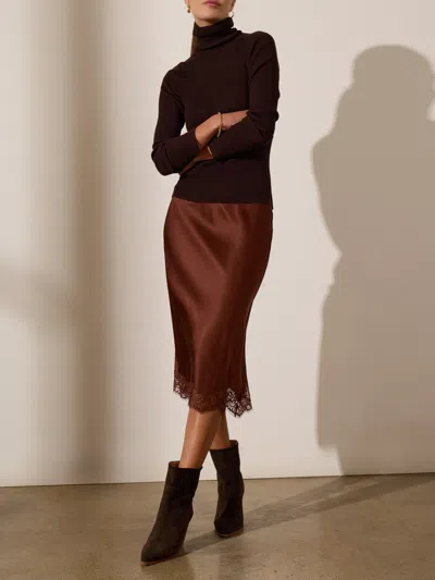 Brochu Walker The Noel Ribbed Turtleneck In Truffle