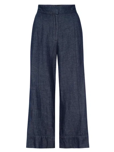 Brochu Walker Odele Cropped Straight-leg Denim Pants In Indigo
