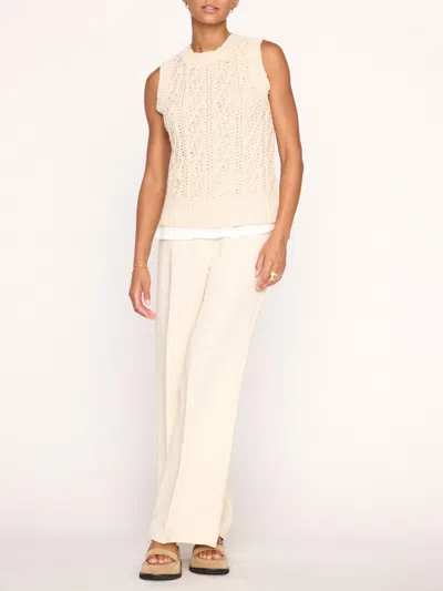 Brochu Walker Otto Layered Open-knit Crewneck Tank In Egret