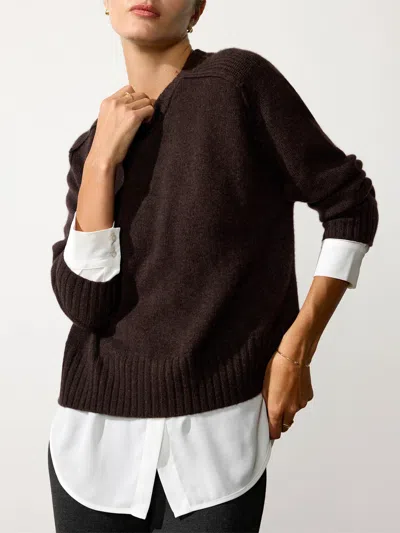 Brochu Walker The Parson Crew Looker In Carob Mélange