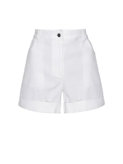 Brochu Walker The Pippa Cuffed Short In Salt White