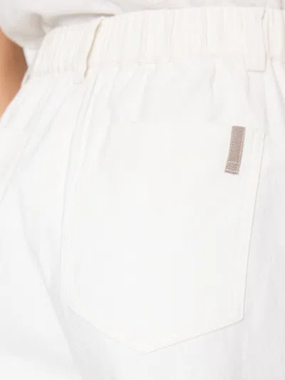 Brochu Walker The Pippa Cuffed Short In Salt White