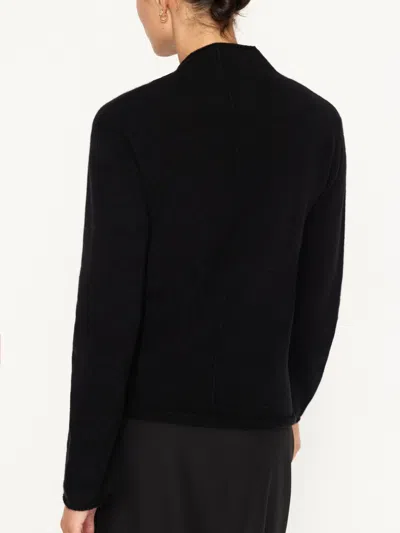 Brochu Walker The Rhone Relaxed Funnel Sweater In Black Onyx