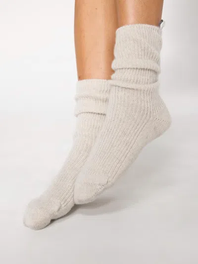 Brochu Walker The Ribbed Cashmere Socks In Mist Melange