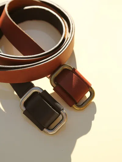 Brochu Walker The Saddle Belt In Black Onyx