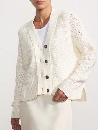Brochu Walker The Sia Cardigan In Salt White