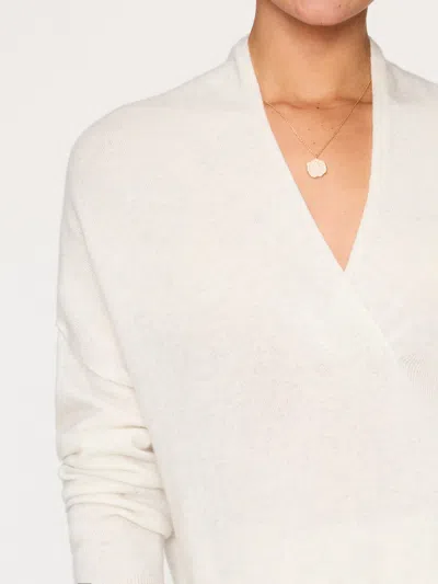 Brochu Walker The Siena Wrap Neck Pullover In Overcast Mélange