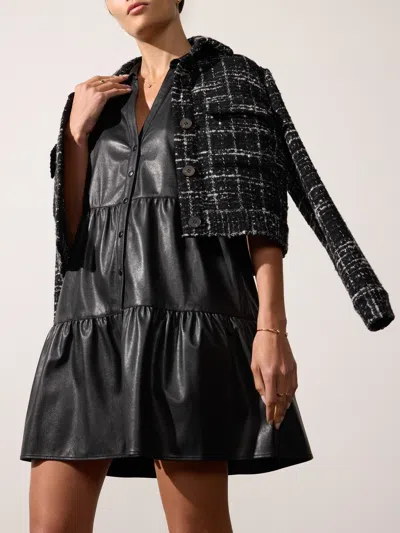 Brochu Walker The Tweed Cropped Jacket In Black And White