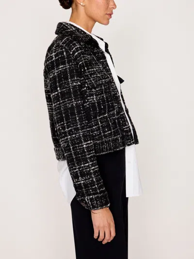 Brochu Walker The Tweed Cropped Jacket In Black And White