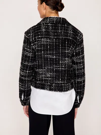 Brochu Walker The Tweed Cropped Jacket In Black And White