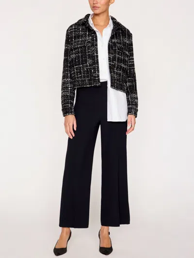 Brochu Walker The Tweed Cropped Jacket In Black And White