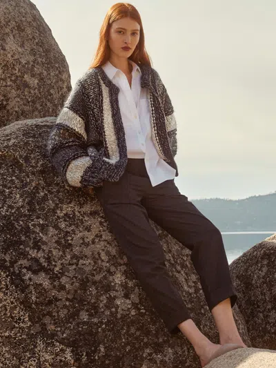 Brochu Walker The Westport Brushed Pant In Dark Charcoal Mélange