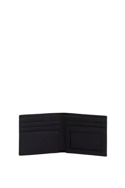 Bally Leather Wallet With Textured Design Block In Black