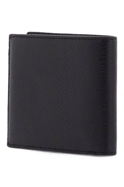 Bally Leather Wallet With Textured Design Block In Black