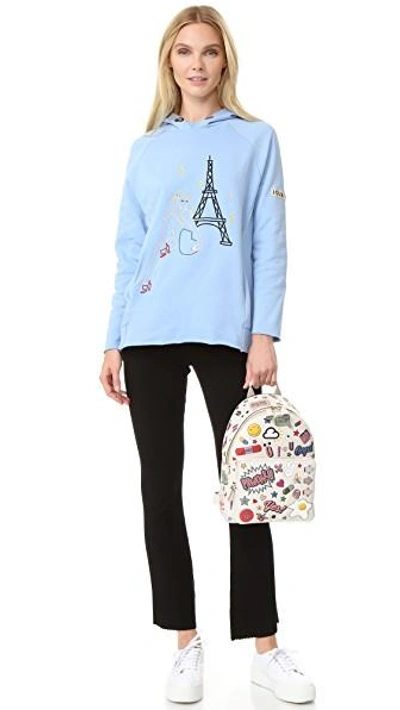Shop Anya Hindmarch Allover Wink Stickers Backpack In Chalk