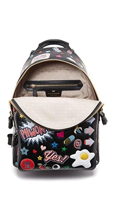 Shop Anya Hindmarch Allover Wink Stickers Backpack In Black