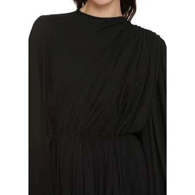Balenciaga Asymmetric Cape-effect Satin-jersey Maxi Dress