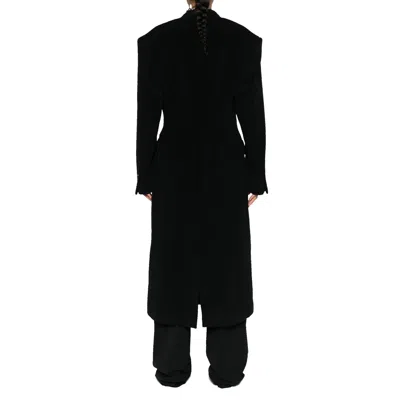 Balenciaga C Mere And Wool Cinched Coat