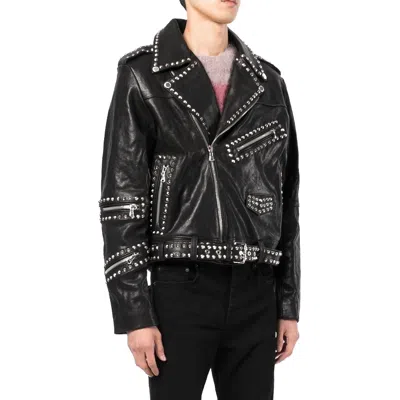 Celine Soft Leather Biker Jacket With Studs.