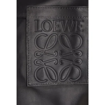 Loewe Anagram Leather Zip-up Overshirt