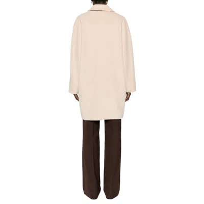 Max Mara Oversized Wool And Cashmere Coat With Lapel Collar And Kimono Sleeves In Neutral