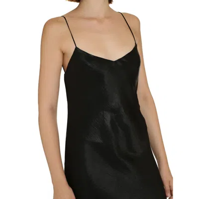 Saint Laurent Long Cowl-back Dress In Iridescent Satin