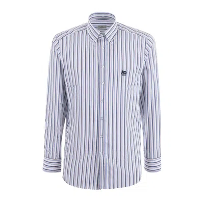 Etro Man Shirt White Size 17 ½ Cotton In S8453