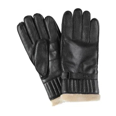Barbour Leather Utility Gloves In Black