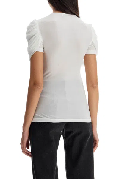 Christopher Esber Veiled Silk Blouse In White