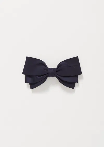 Sophie Buhai Classic Silk Bow In Navy