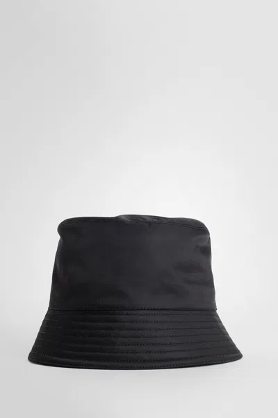 Prada Logo-embellished Shell Bucket Hat In Black