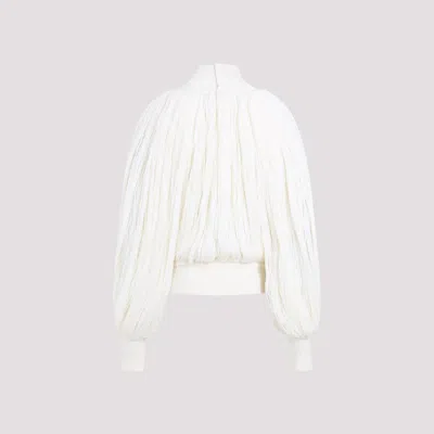 Alaïa Fringed Yarn Knit Merino Wool Top