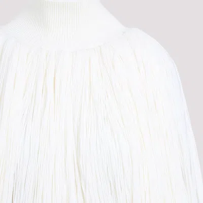 Alaïa Fringed Yarn Knit Merino Wool Top