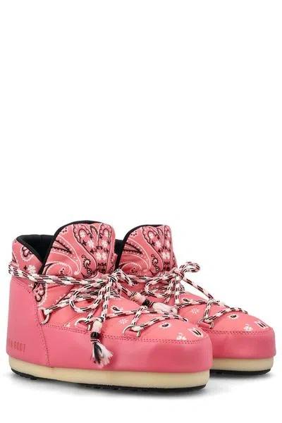 Alanui + Moon Boot Bandana-print Shell And Faux Leather Snow Boots