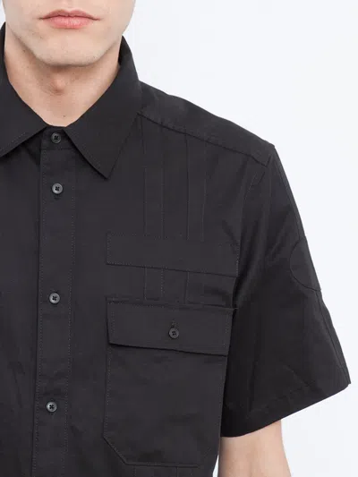 Alexander Wang Men's Black Cotton Shirt With Patch Applications And Double Front Pockets