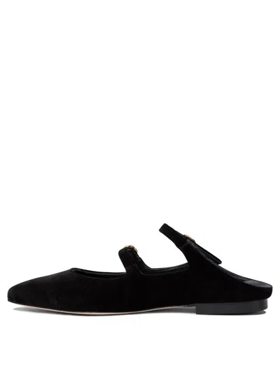 Amato Daniele Velvet Blue Loafers With Pointed Toe And Buckle Detail