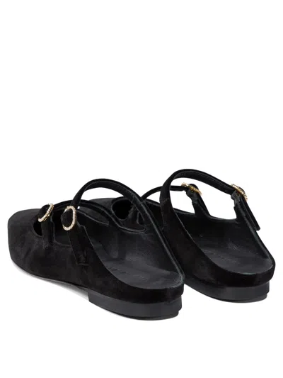 Amato Daniele Velvet Blue Loafers With Pointed Toe And Buckle Detail