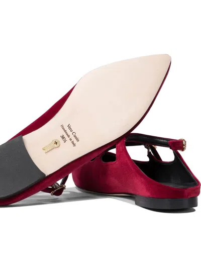Amato Daniele Bordeaux Velvet Loafers With Decorative Buckles