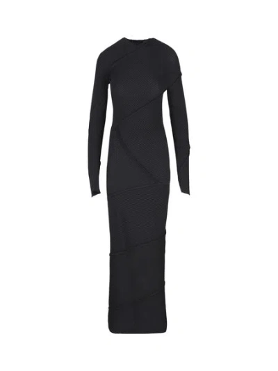 Balenciaga Maxi Dress With Asymmetric Hem And Neck