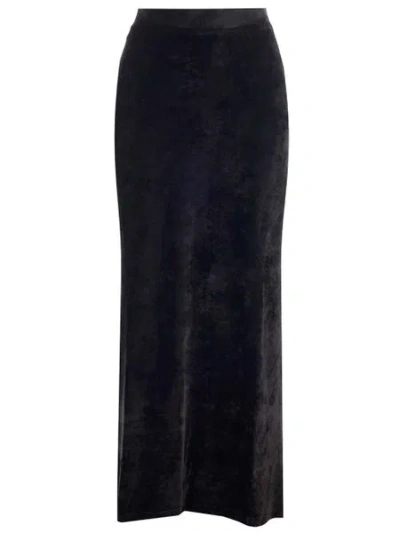 Balenciaga Black Drawstring Maxi Skirt