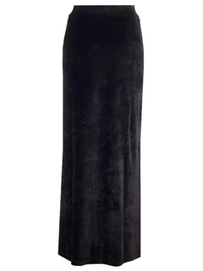 Balenciaga Black Drawstring Maxi Skirt