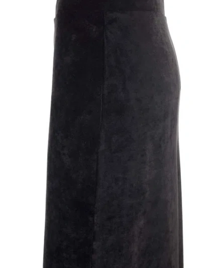 Balenciaga Black Drawstring Maxi Skirt